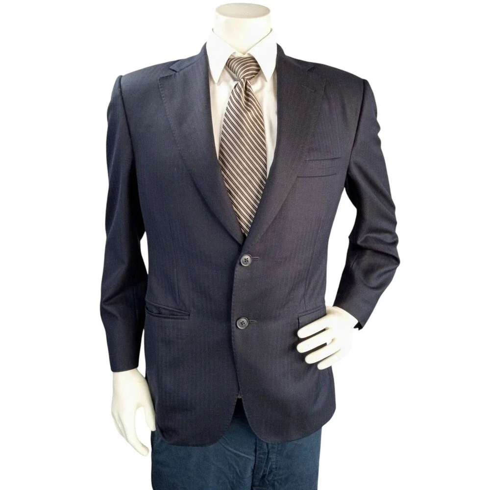 Paul Stuart Men's 39S Blazer Subtle Herringbone Wool Cashmere Blend Suit Jacket